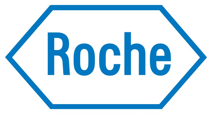 Logotipo de Roche, empresa farmacéutica global, asociada con Nattia Digital Solutions.