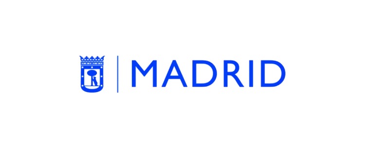 Logotipo del Ayuntamiento de Madrid, organismo institucional que ha colaborado con Nattia Digital Solutions.