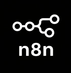 Logotipo de N8N sobre fondo negro, representando especialización en desarrollo con N8N – Nattia Digital Solutions en Madrid, España