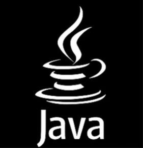 Logotipo oficial de Java en blanco sobre fondo negro, representando servicios de desarrollo Java – Nattia Digital Solutions en Madrid, España