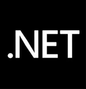 Logotipo .NET blanco sobre fondo negro – desarrollo con .NET en Madrid, España por Nattia Digital Solutions