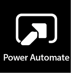 Icono de Power Automate sobre fondo negro – automatización de flujos de trabajo en Madrid por Nattia Digital Solutions